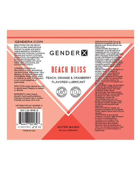 Lubricante con sabor Gender X Beach Bliss